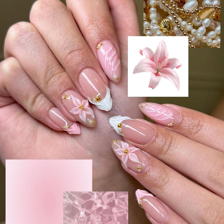 Elegante Florale Acryl-Nagelverstärkungen Karnz 1789915803