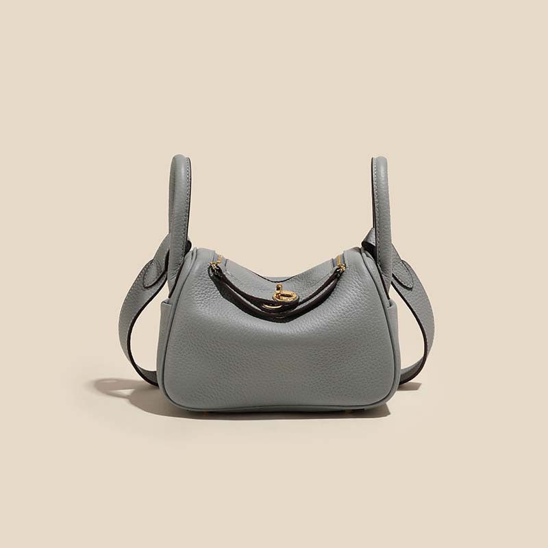 Strukturierte Lederhandtasche Karnz