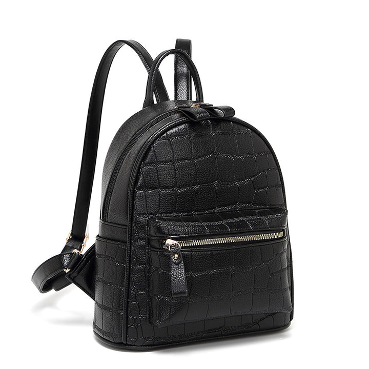 Krokodil-Prägung Mini Chic Rucksack Karnz