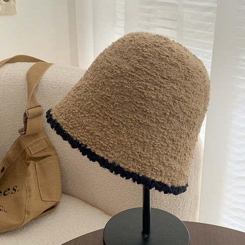 Strukturierter Wollener Bucket Hat