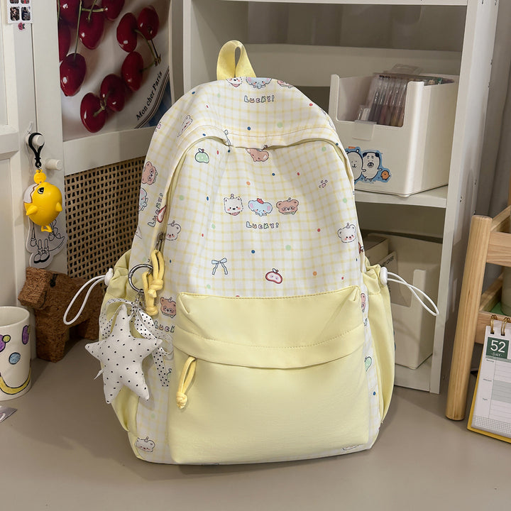 Süßer Charakterdruck Pink Rucksack Karnz