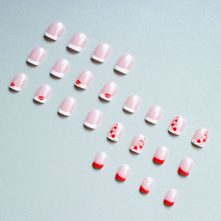 Kreatives Kiss-inspiriertes Nagelkunst-Set