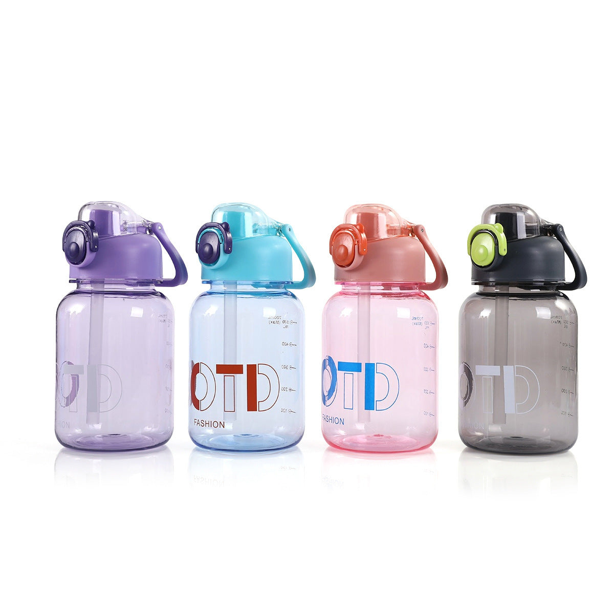 Damen transparente Sporttrinkflasche mit praktischem Aufsatz Karnz
