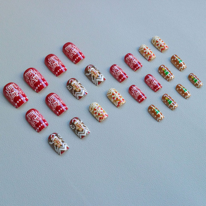 Festliches weihnachtliches Nail Art Set