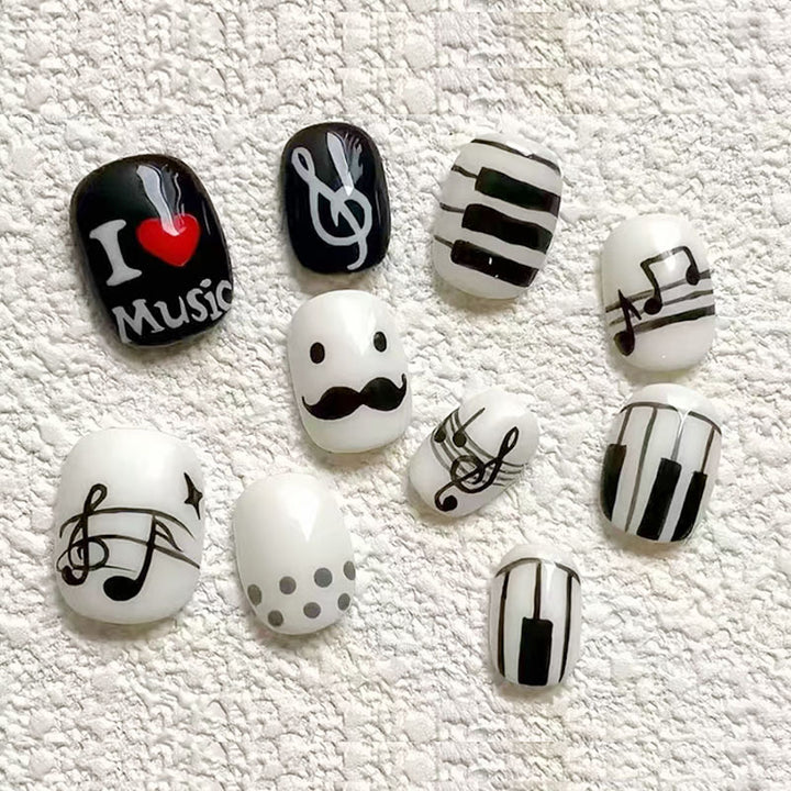 Dekorativer Press-On Nagelset Karnz