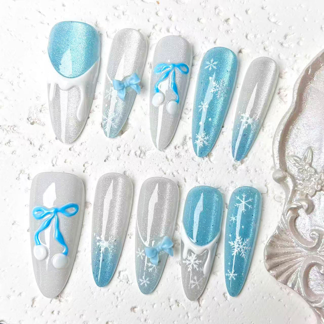 Winter-Themen Press-On Nagelset