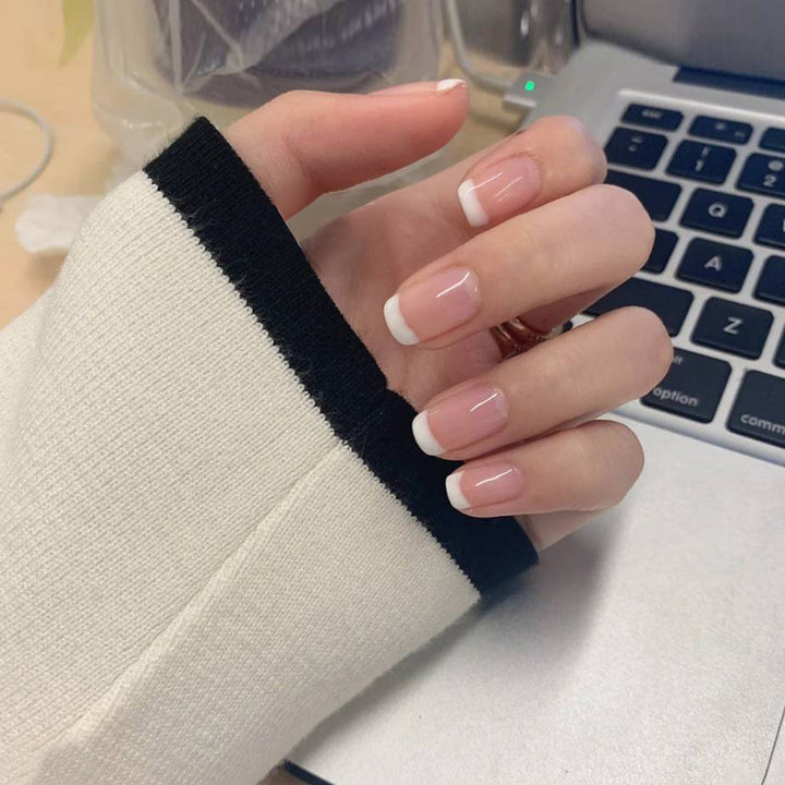 Premium French Tip Press-On Nail Set