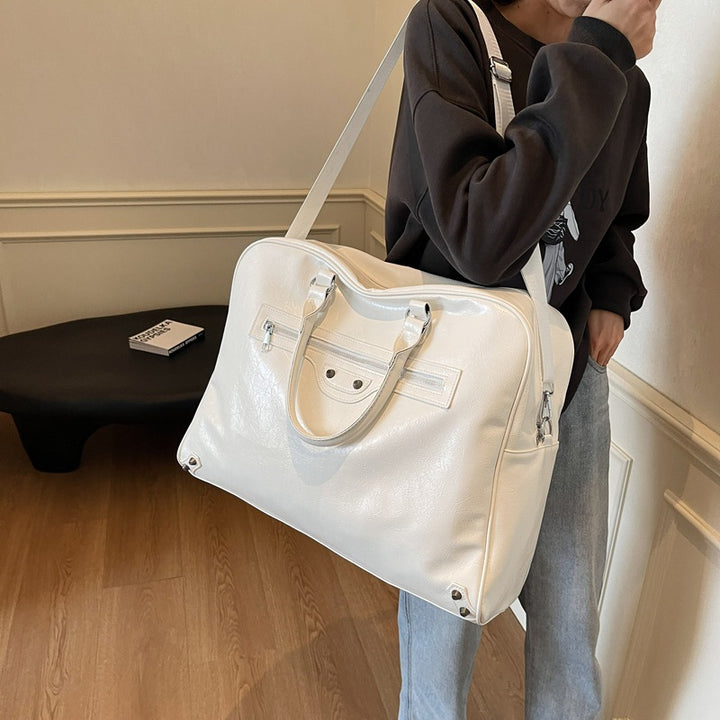Luxuriöse vintage-inspirierte Leder-Duffle- Tasche Karnz