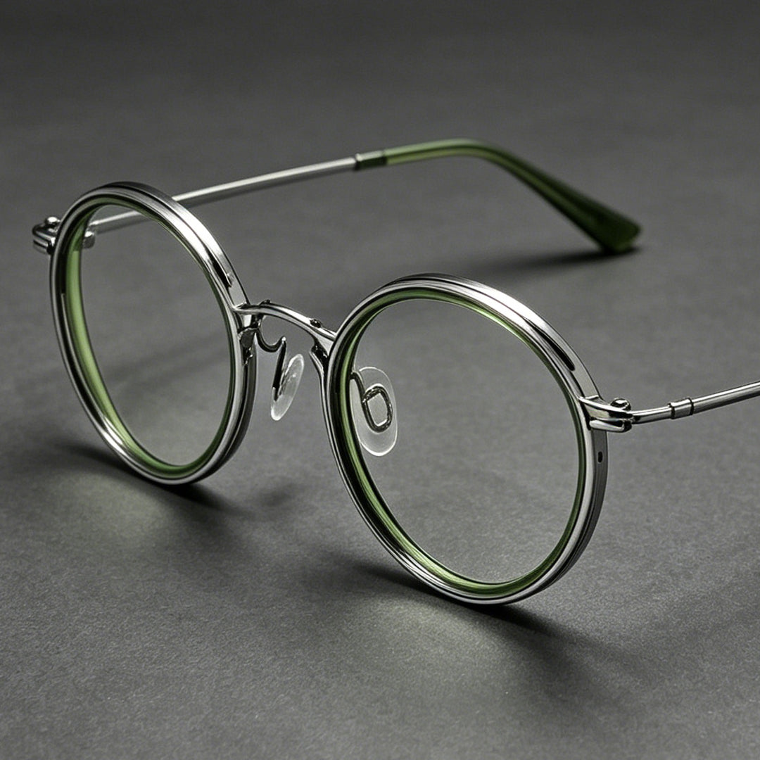 Modische Runde Rahmenbrille Karnz