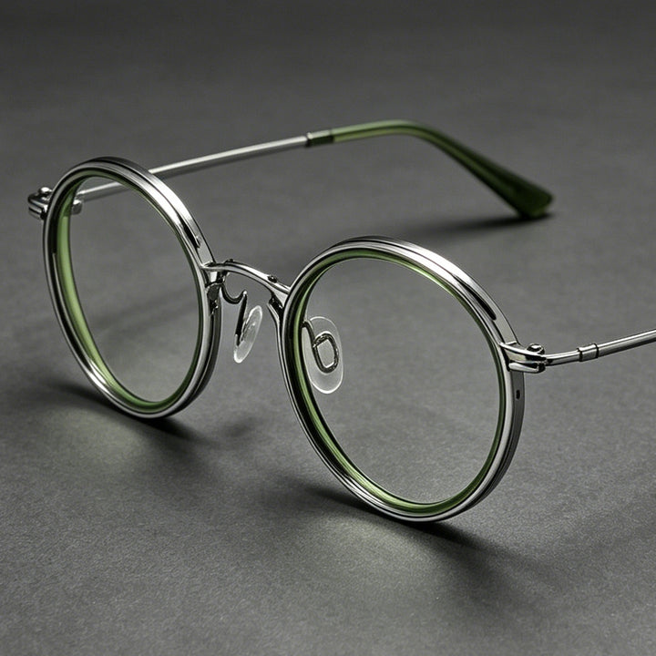 Modische Runde Rahmenbrille Karnz