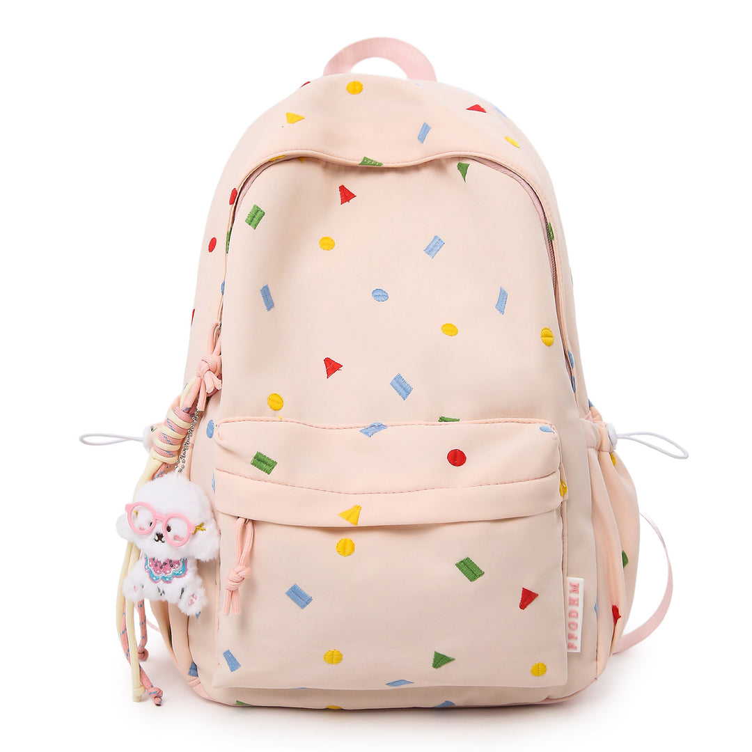 Stylische Mehrfarbige-Pünktchen-Rucksack Karnz