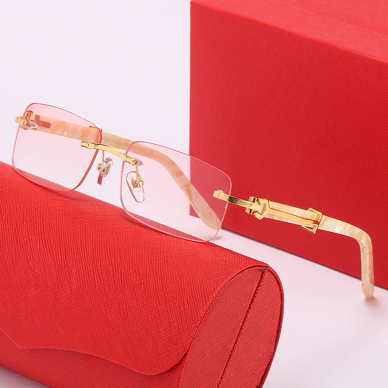 Damen elegante Rechteckige Brille Karnz