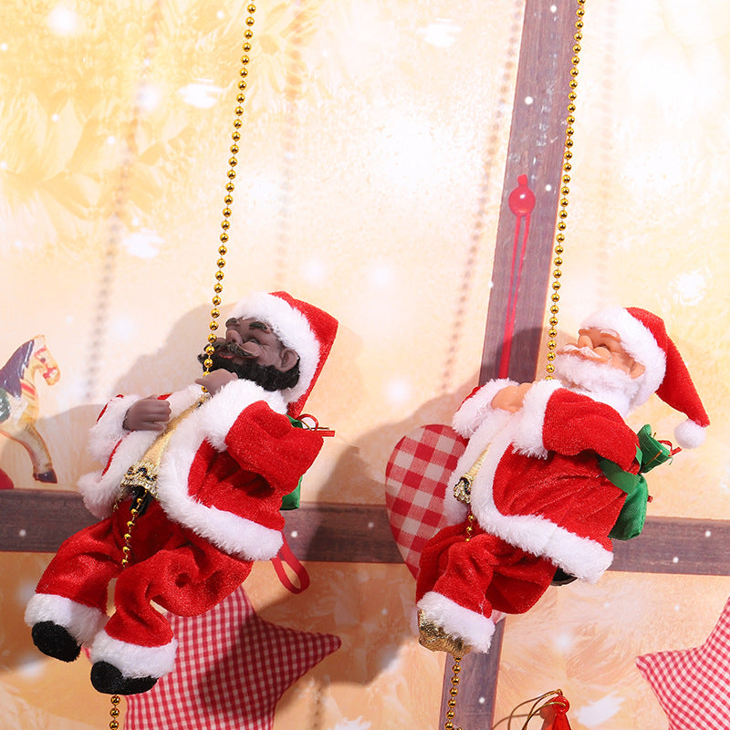 Dekorativer Weihnachtsmann mit Leiter Karnz