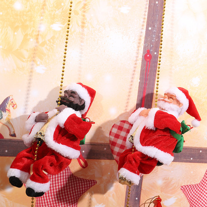 Dekorativer Weihnachtsmann mit Leiter Karnz