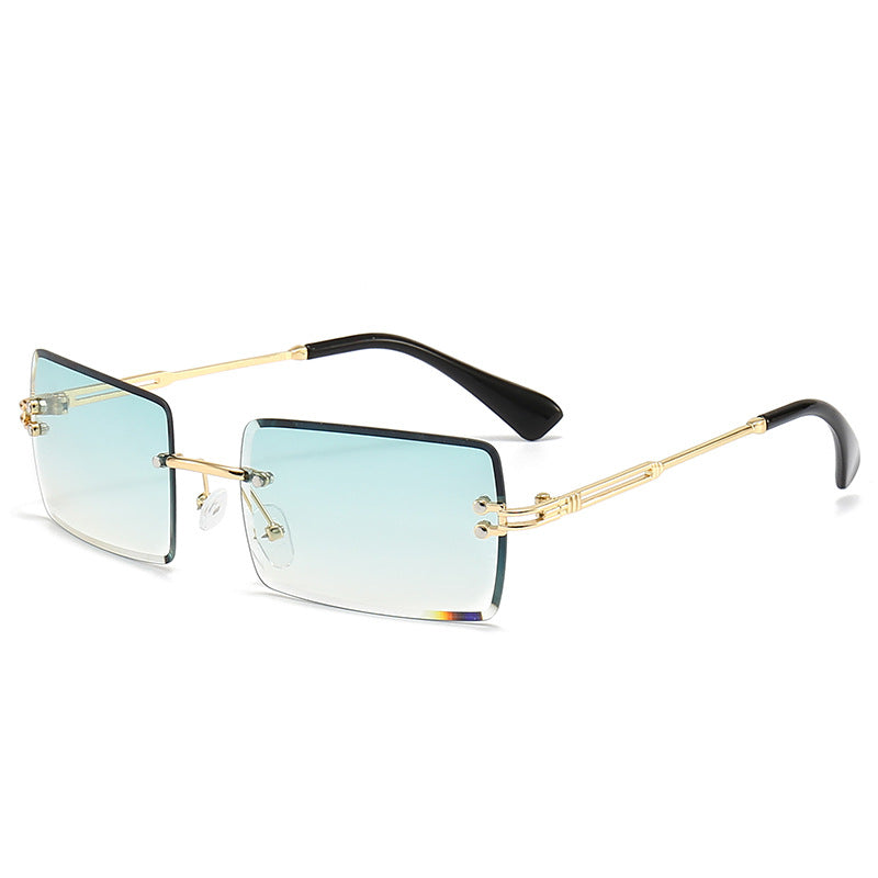 Damen modische rechteckige Sonnenbrille mit Gradient-Gläsern Karnz