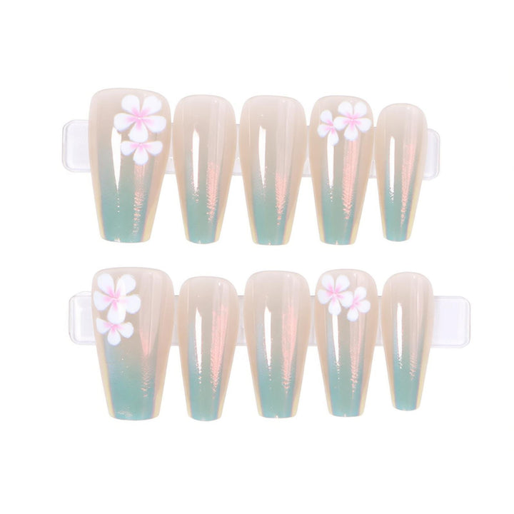 Elegantes Künstlerisches Press-On-Nagelset Karnz