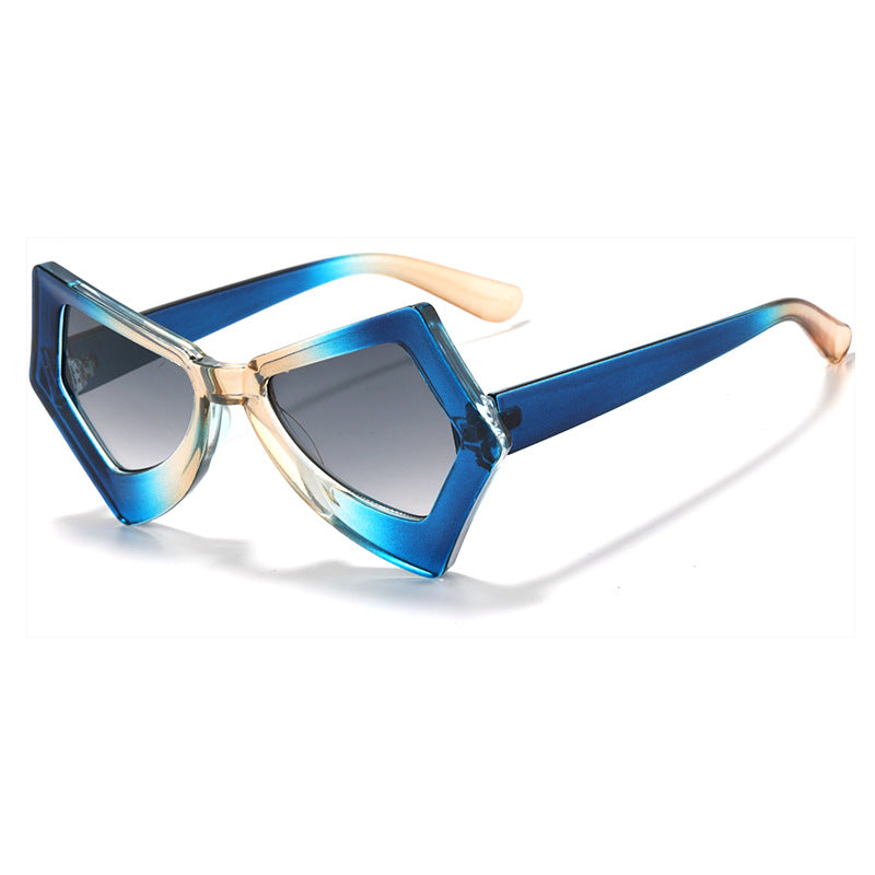 Geometrische Rahmen Modische Sonnenbrille