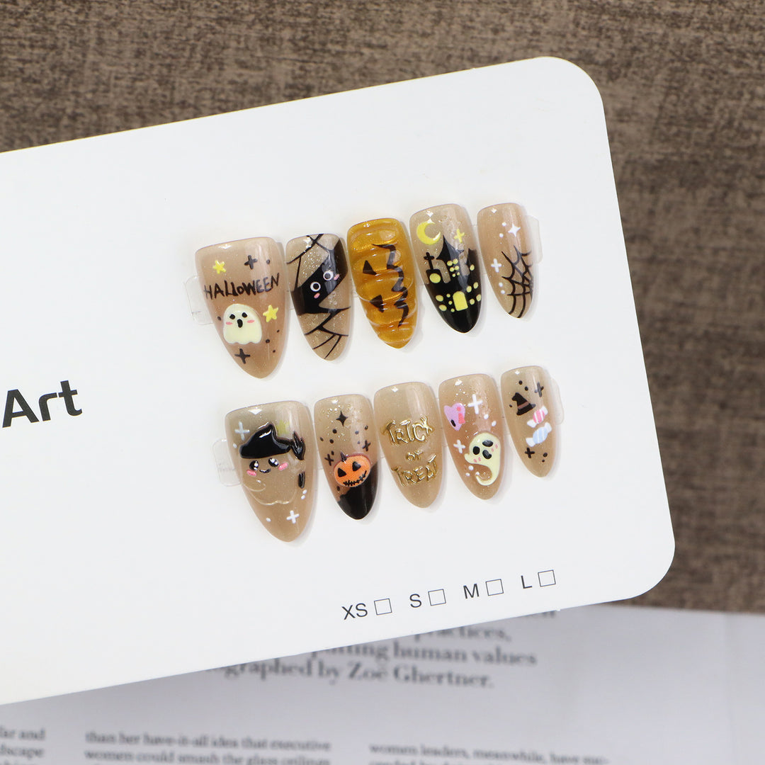 Halloween-Themen Press-On Nagelkunst Karnz