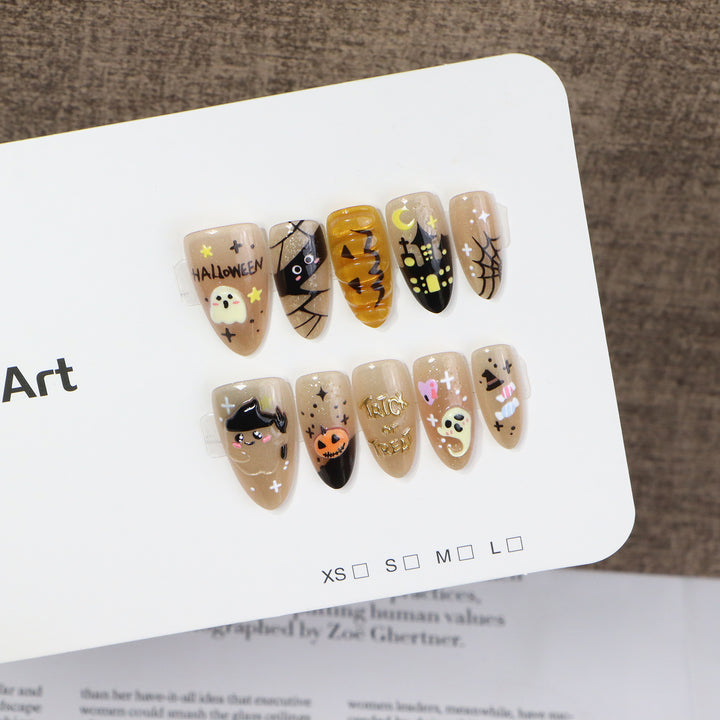 Halloween-Themen Press-On Nagelkunst Karnz
