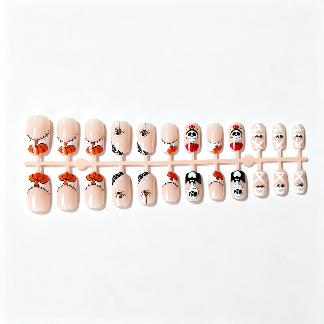 Halloween-Themen Cartoon Nagelkunst Set