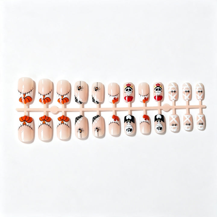 Halloween-Themen Cartoon Nagelkunst Set