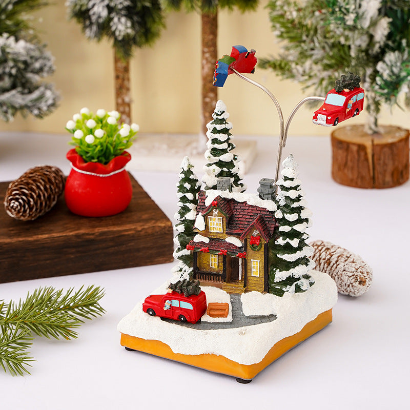 Nostalgische Weihnachtsdorf-Dekoration Karnz