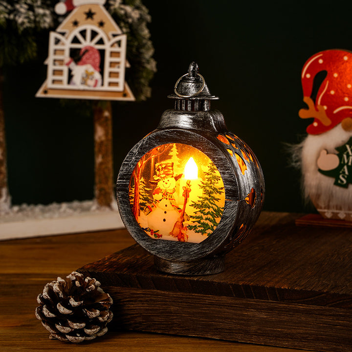 Nostalgische Weihnachtslaterne mit einladender Hirsch-Szenerie Karnz