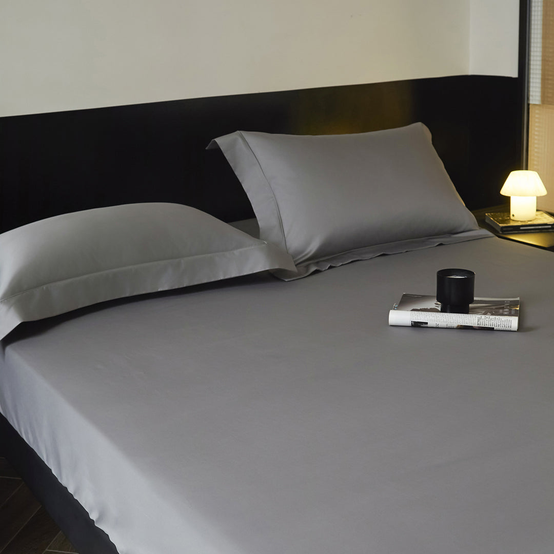 Premium-Bettwäsche-Set mit Spannbettlaken und Oxford-Kissenbezügen