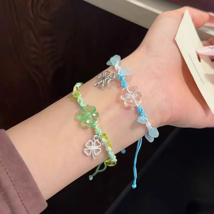 Verstellbares Kristall Charm Armband Karnz