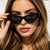 Damen Cat-Eye Sonnenbrille mit elegantem, transparentem Rahmen und UV-Schutz Karnz