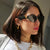 Damen Cat-Eye Sonnenbrille mit goldenen Akzenten Karnz