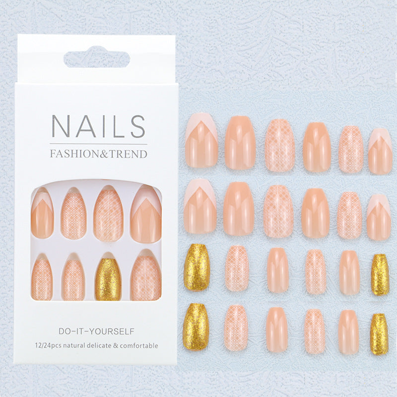 Künstlerisches Grafik Press-On Nagelset Karnz