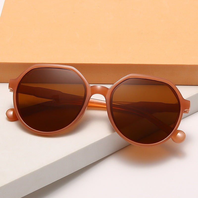 Damen modische Sonnenbrille mit markantem Achteck-Design Karnz