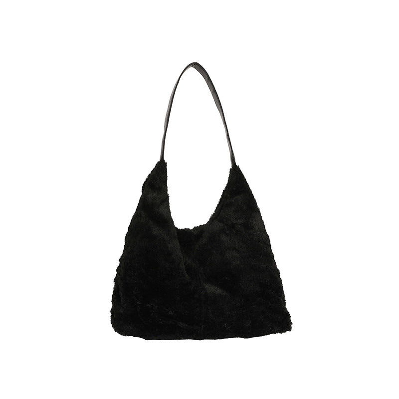 Luxuriöse Faux-Fur Schultertasche