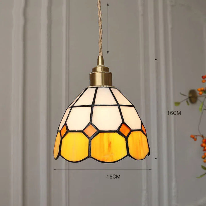 Verstellbare Vintage-Glas-Hängeleuchte