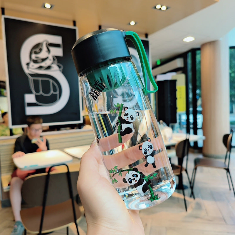 Damen Verspielte Trinkflasche mit fröhlichem Panda-Motiv Karnz