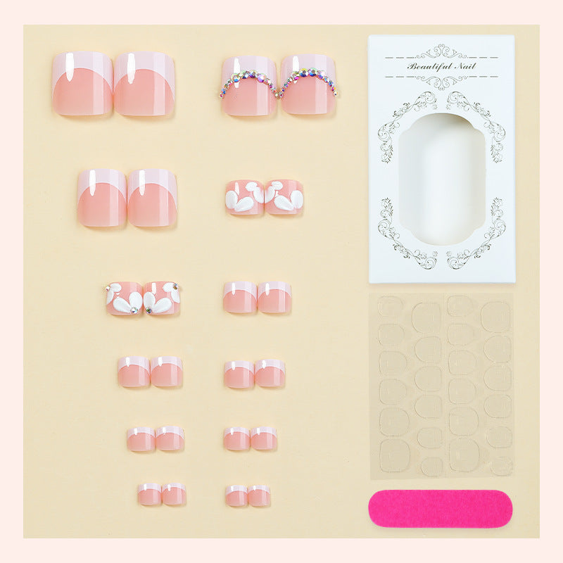 Dekorative Blumen Press-On Nagelkunst Set Karnz 1788495841