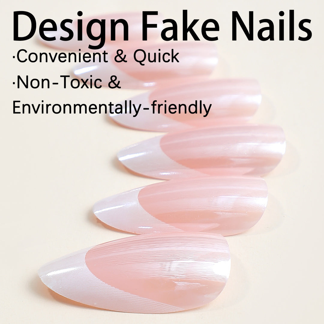 Kunstnagelset mit elegantem French-Design und Pflegeset Karnz