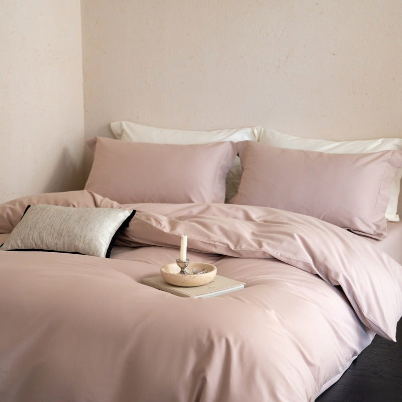 Premium-Baumwollsatin-Bettwäsche-Set mit weichem Hotelverschluss