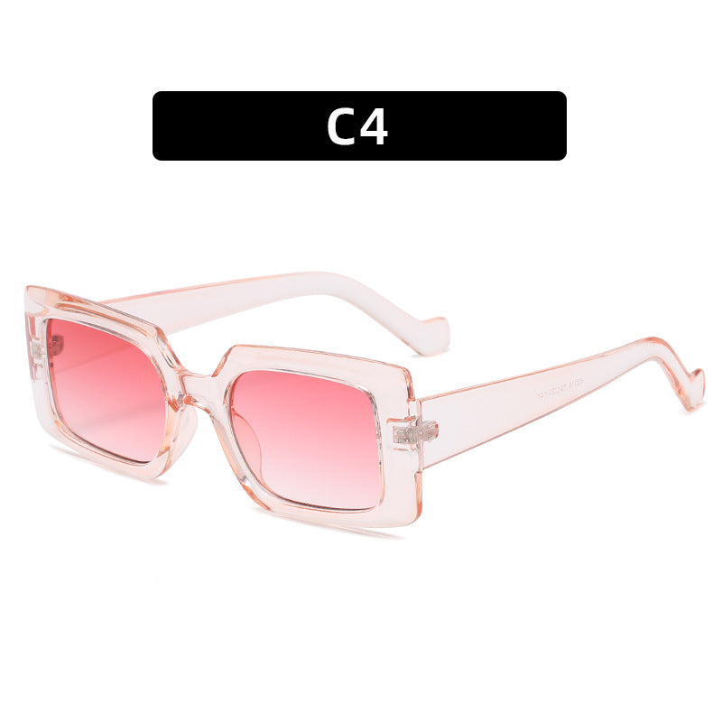 Moderne Winkelform Sonnenbrille mit quadratischem Rahmen