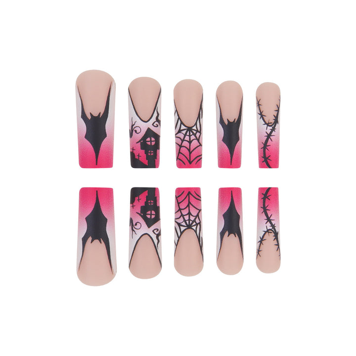 Kreative Halloween-Themen Press-On Nagelkunst Karnz