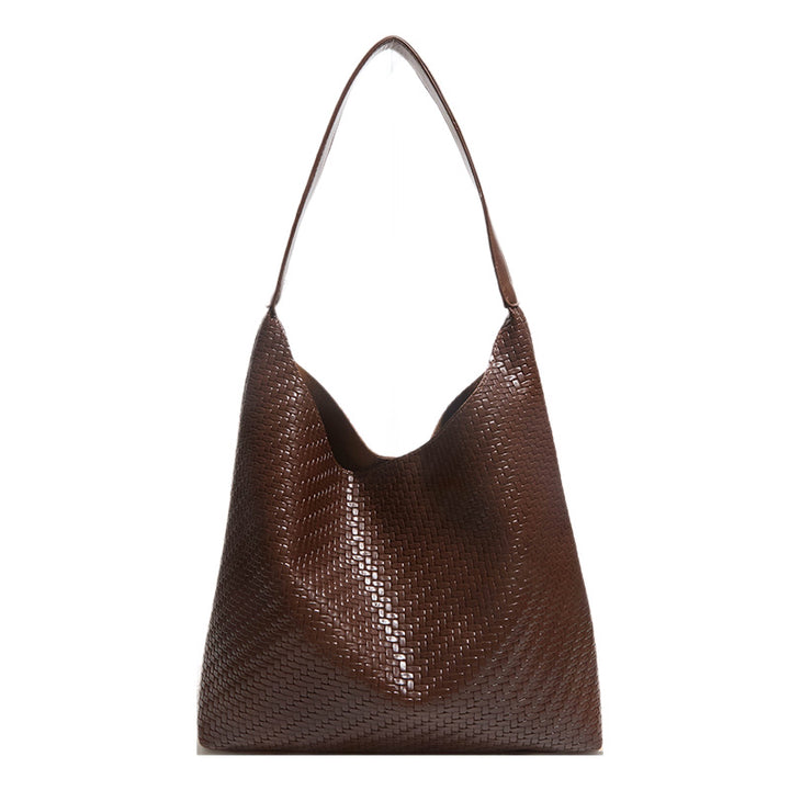 Woven Vegan Leather Hobo Tasche