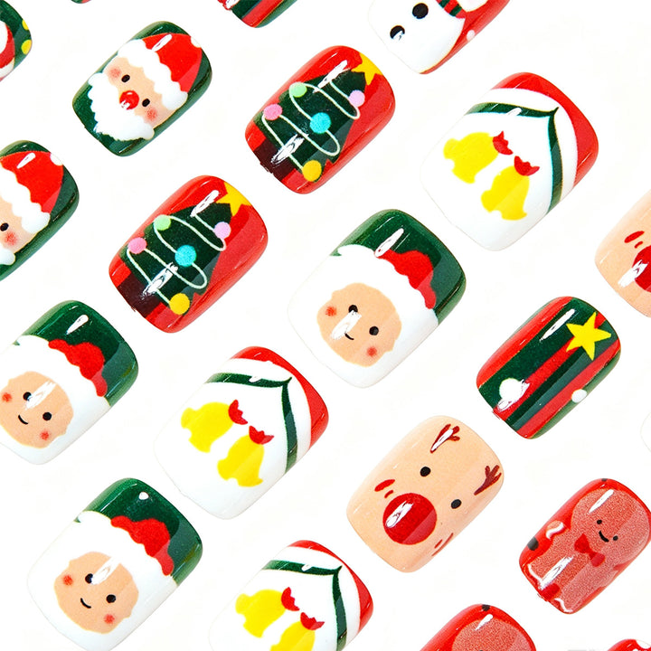 Festliche Feiertags-Themen Press-On Nail Art Karnz