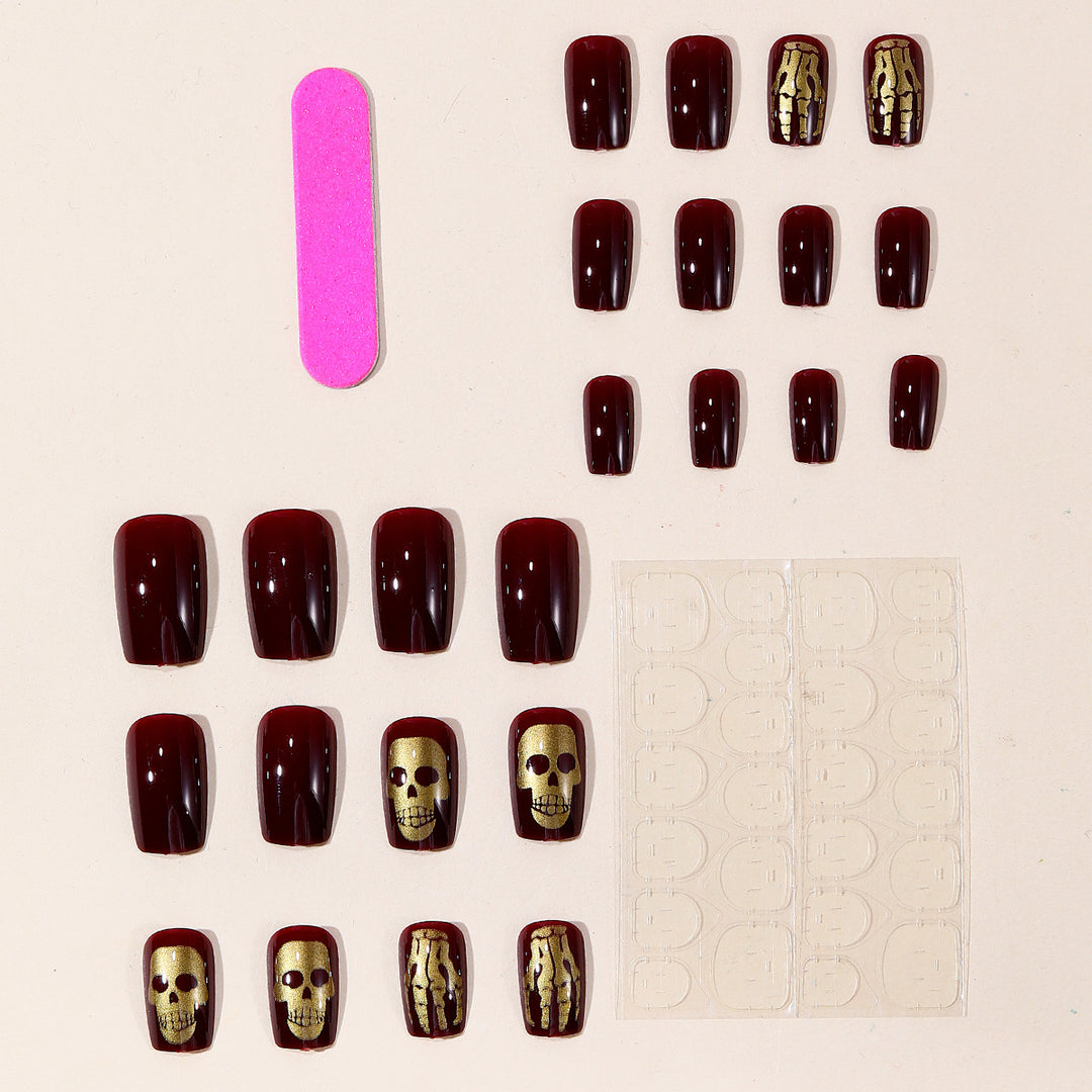 Gothic Skull Nagelkunst Erweiterungen Karnz