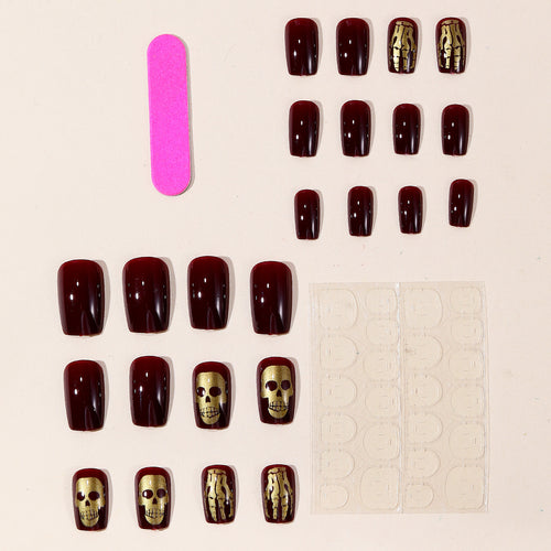 Gothic Skull Nagelkunst Erweiterungen Karnz