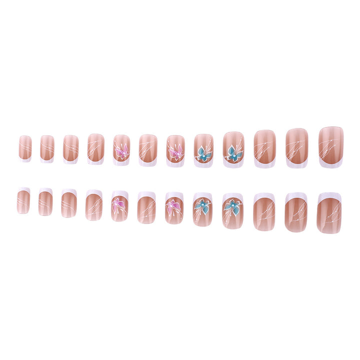 Floral Accent Press-On Nail Art Karnz