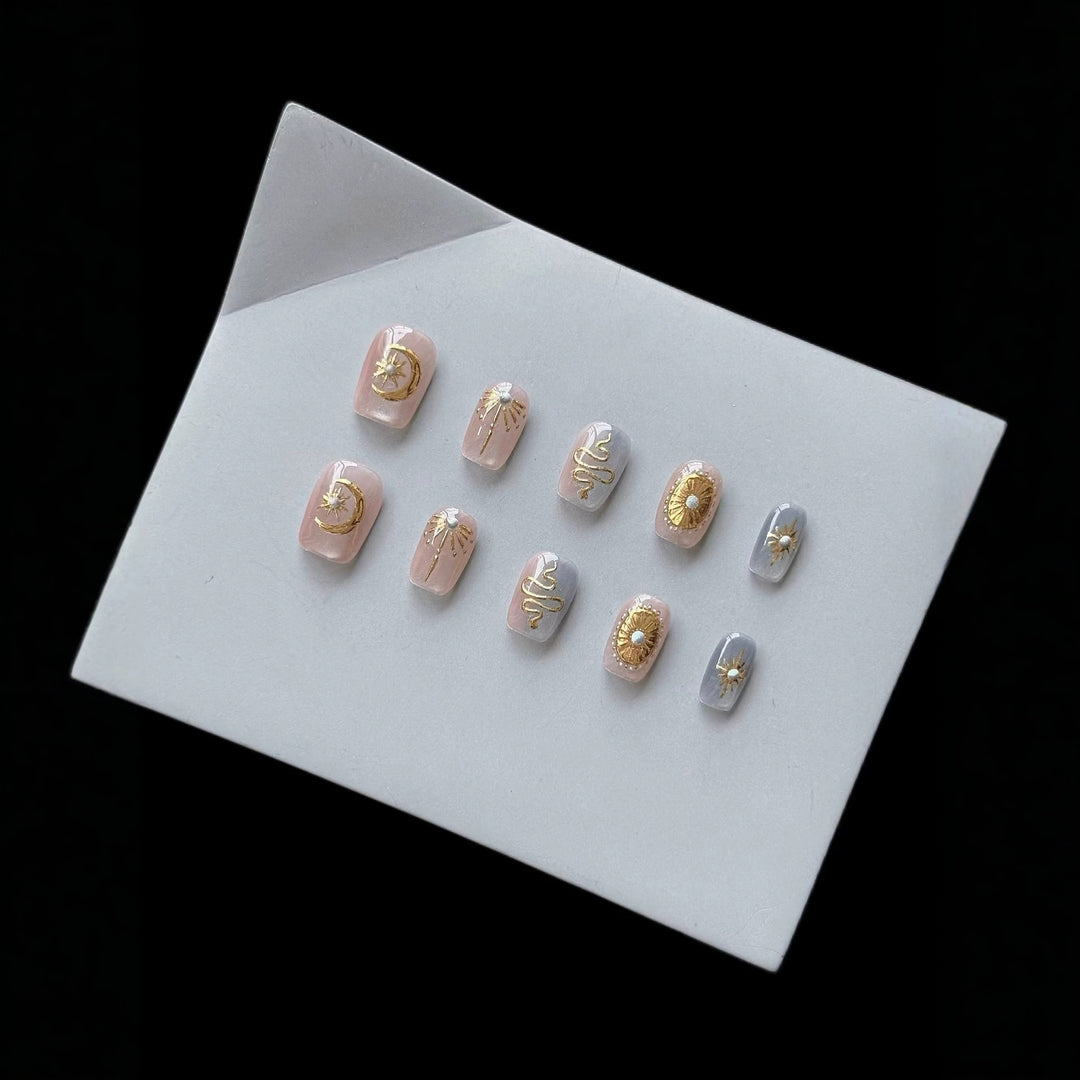Himmels-inspirierte Press-On Nail Set
