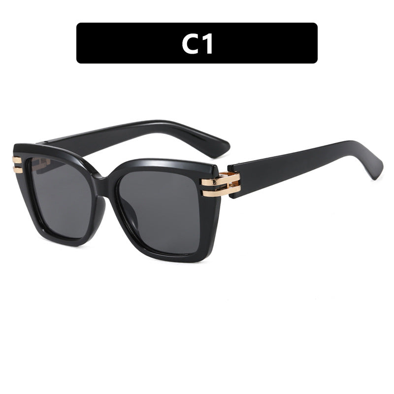 Damen stylish oversized Sonnenbrille mit luxuriösen Details Karnz