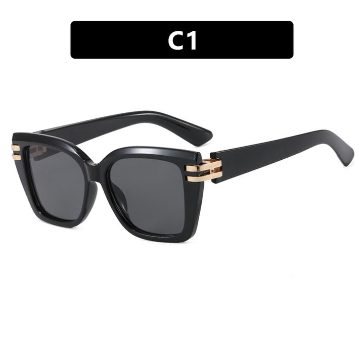 Damen stylish oversized Sonnenbrille mit luxuriösen Details Karnz