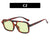 Damen moderne quadratische Sonnenbrille mit schützendem UV-Filter und transparentem Rahmen Karnz